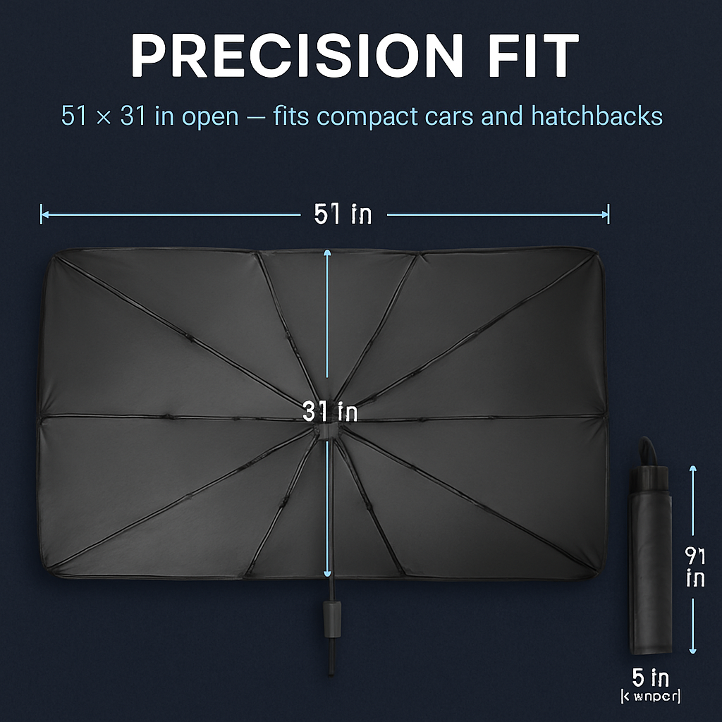 Foldable Car Sunshade Umbrella for Windshield Protection