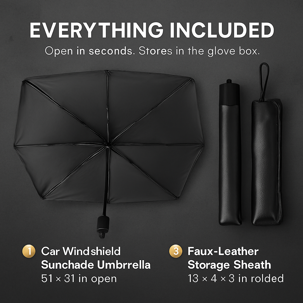 Foldable Car Sunshade Umbrella for Windshield Protection