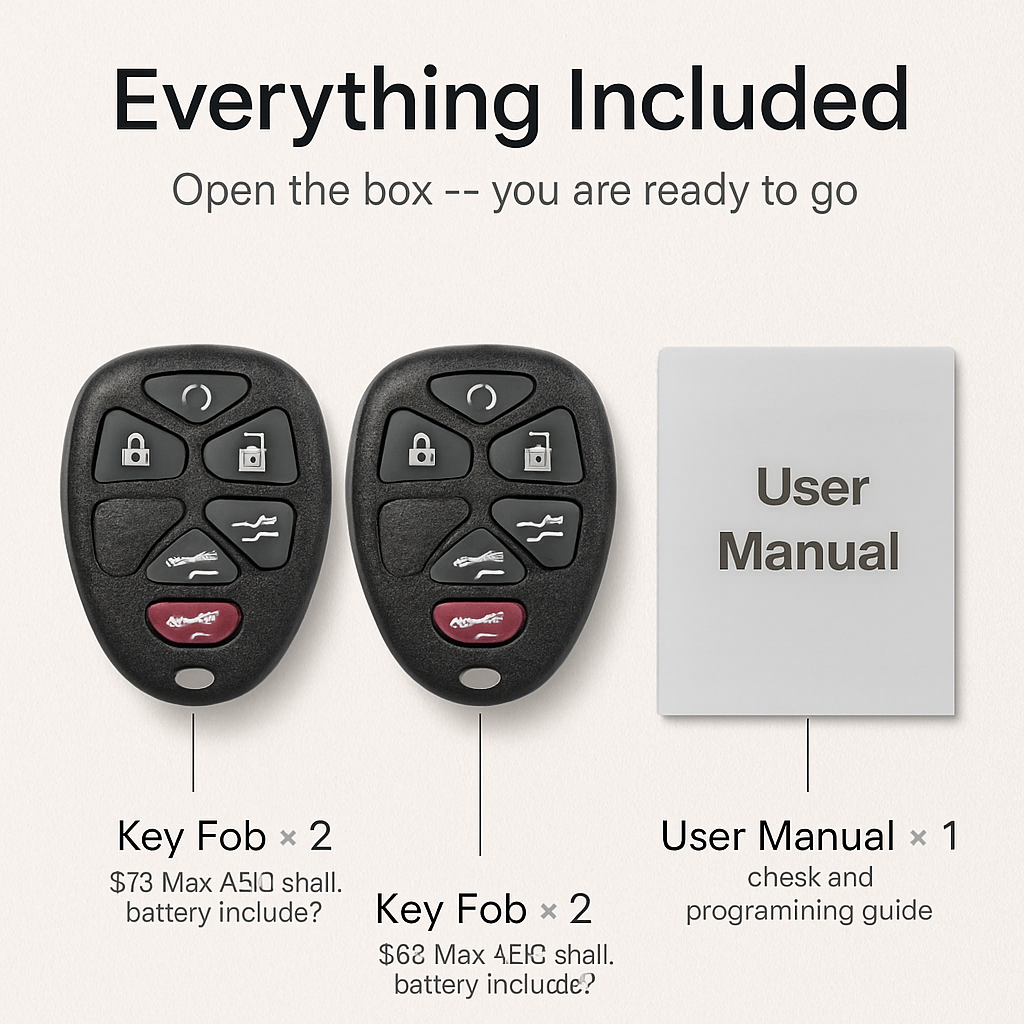 Keyless Entry Remote Key Fob for Tahoe SUVs