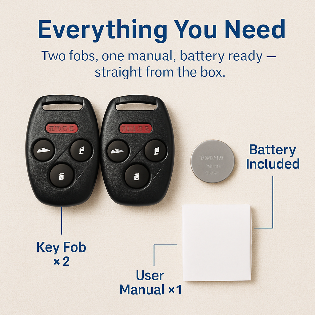 Key Fob Shell for Civic Replacement Shell