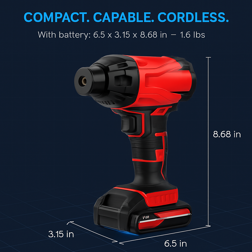 Cordless Car Tire Pump Portable Inflator with LED Light