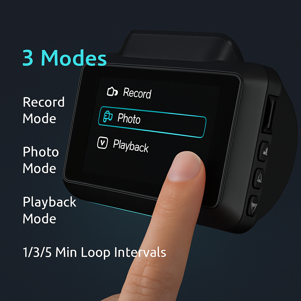 Dual Lens Car Dash Cam with Front and Interior Cameras