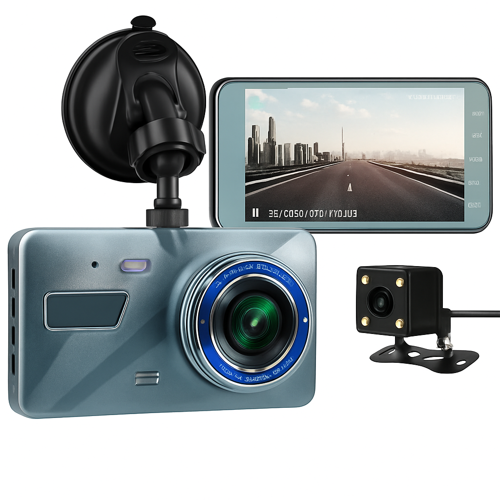Dual Dash Cam: Front & Rear, Motion Detection