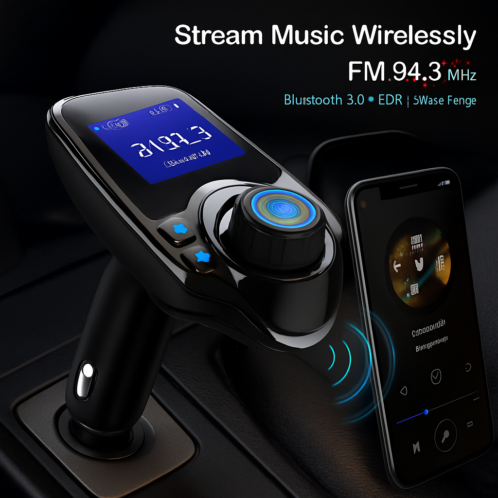 iMounTek Car Wireless FM Transmitter MP3 Player Hand-Free Call USB Charger AUX Input TF Card USB Flash Drive