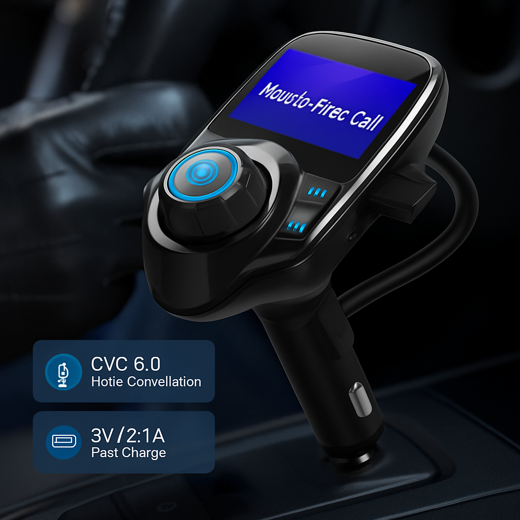iMounTek Car Wireless FM Transmitter MP3 Player Hand-Free Call USB Charger AUX Input TF Card USB Flash Drive