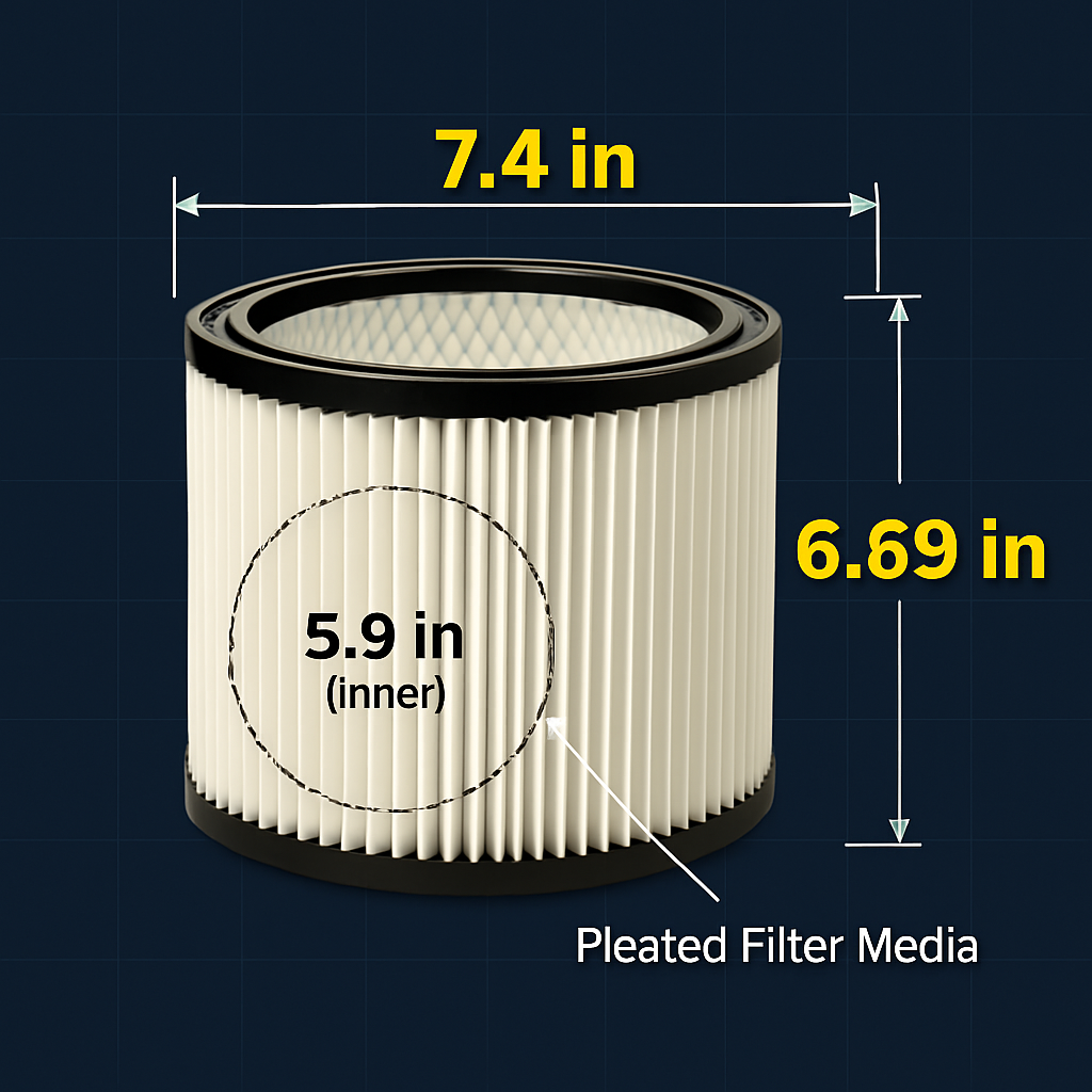 Cartridge Vacuum Filter Replacement for Home Use