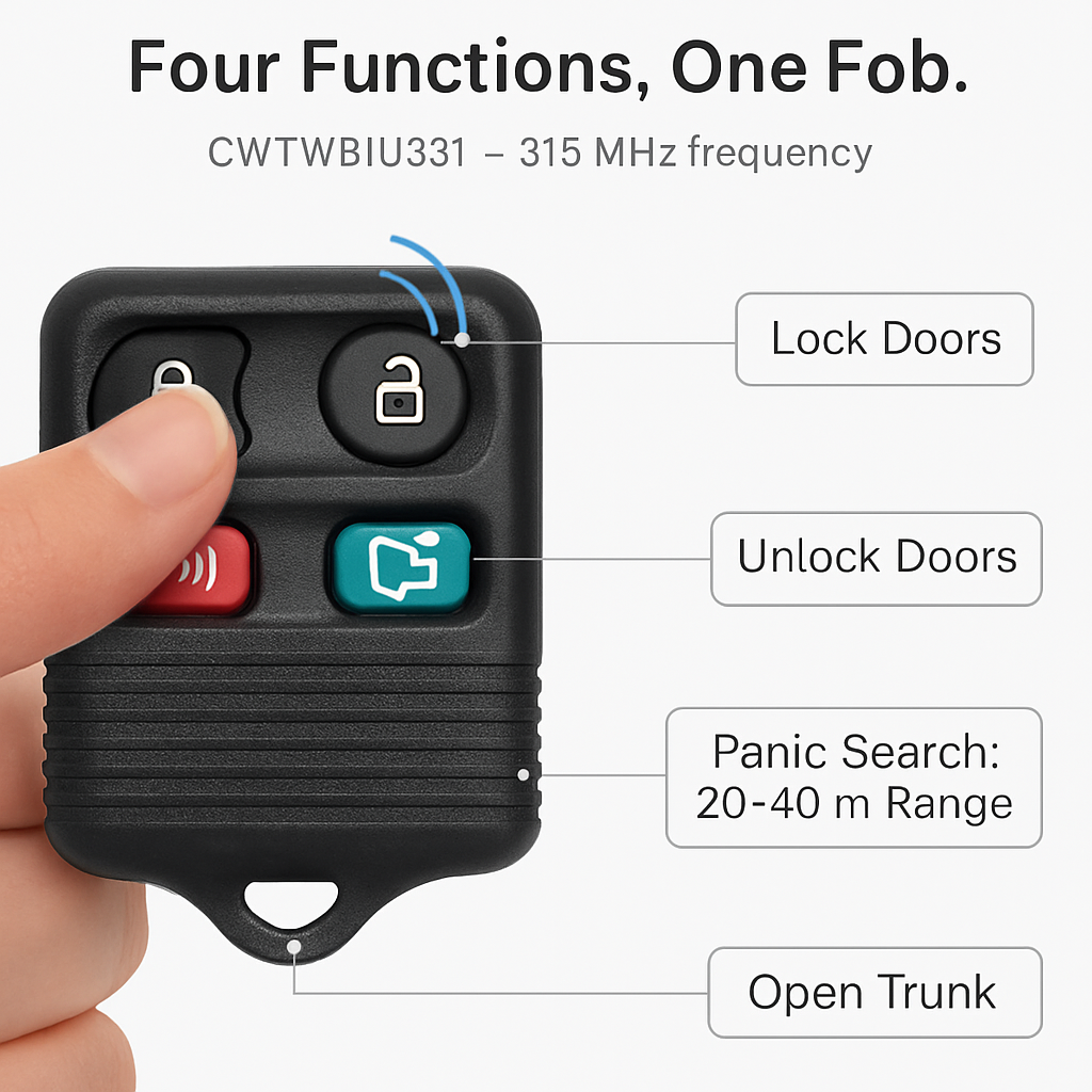 Keyless Entry Car Key Remote Fob Case for Ford Escape