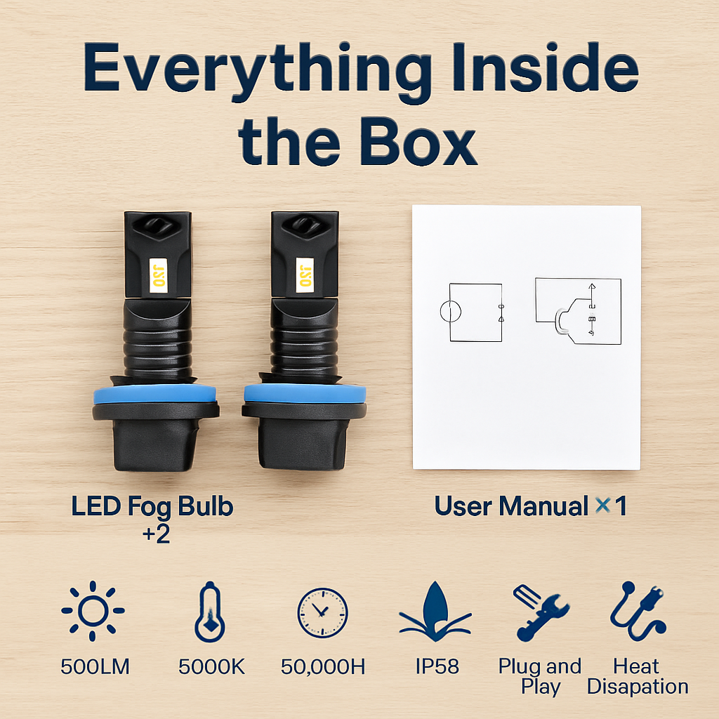 Fog Light Bulbs - Bright Replacement for Vehicles