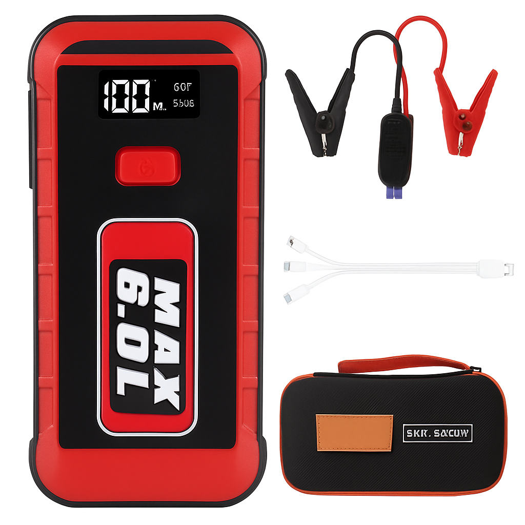 Car Jump Starter Booster with LED Flashlight
