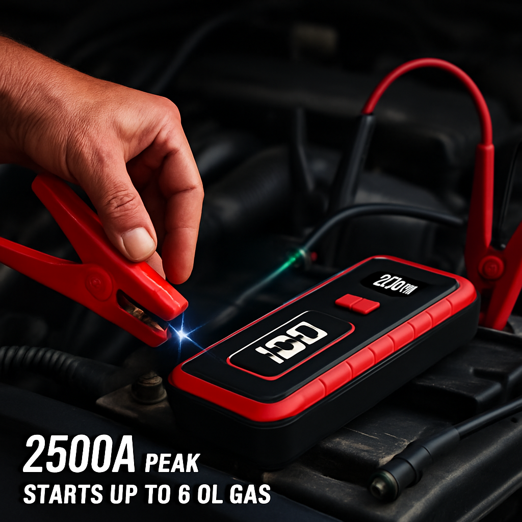 Car Jump Starter Booster with LED Flashlight