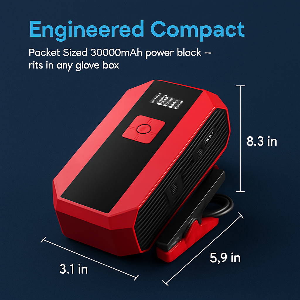 Portable Car Jump Starter with Air Compressor
