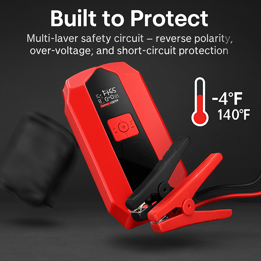 Portable Car Jump Starter with Air Compressor