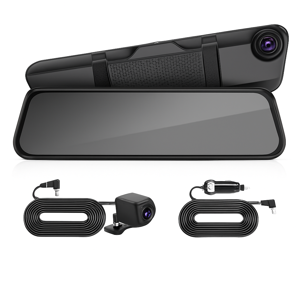 Car Dash Cam 4K 12in Dual Lens with Night Vision