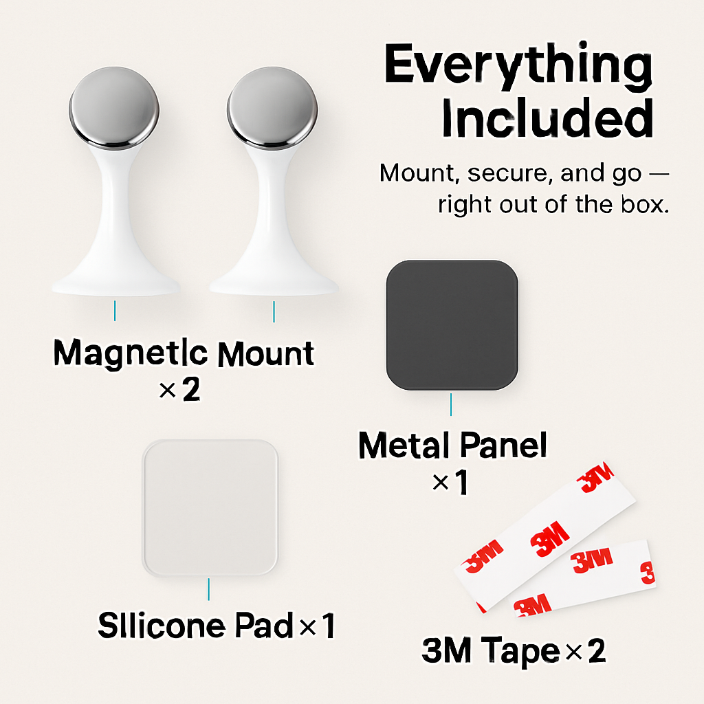 Universal Car Mount Kit Magnetic Metal Holder for Phone PDA GPS and Tablet