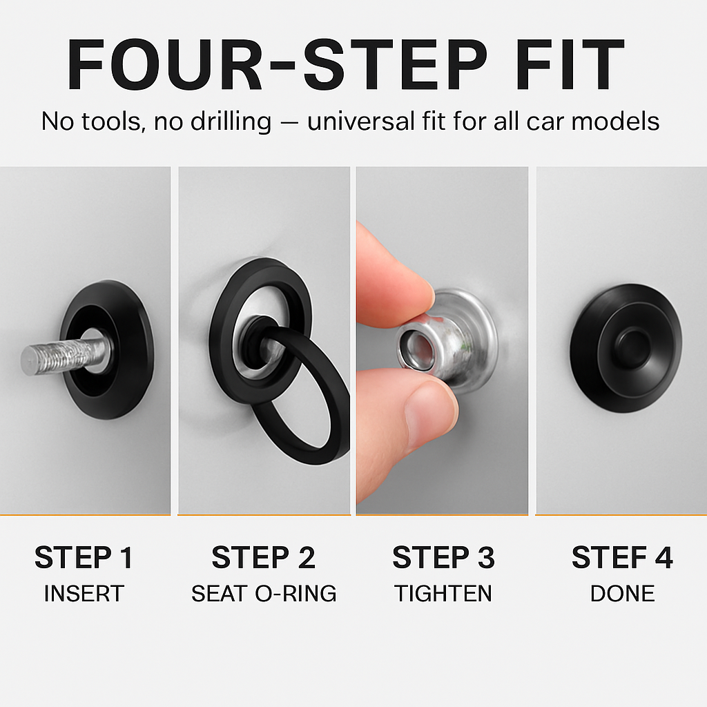 Car Quick Release Bumper Fasteners Kit for Front & Rear