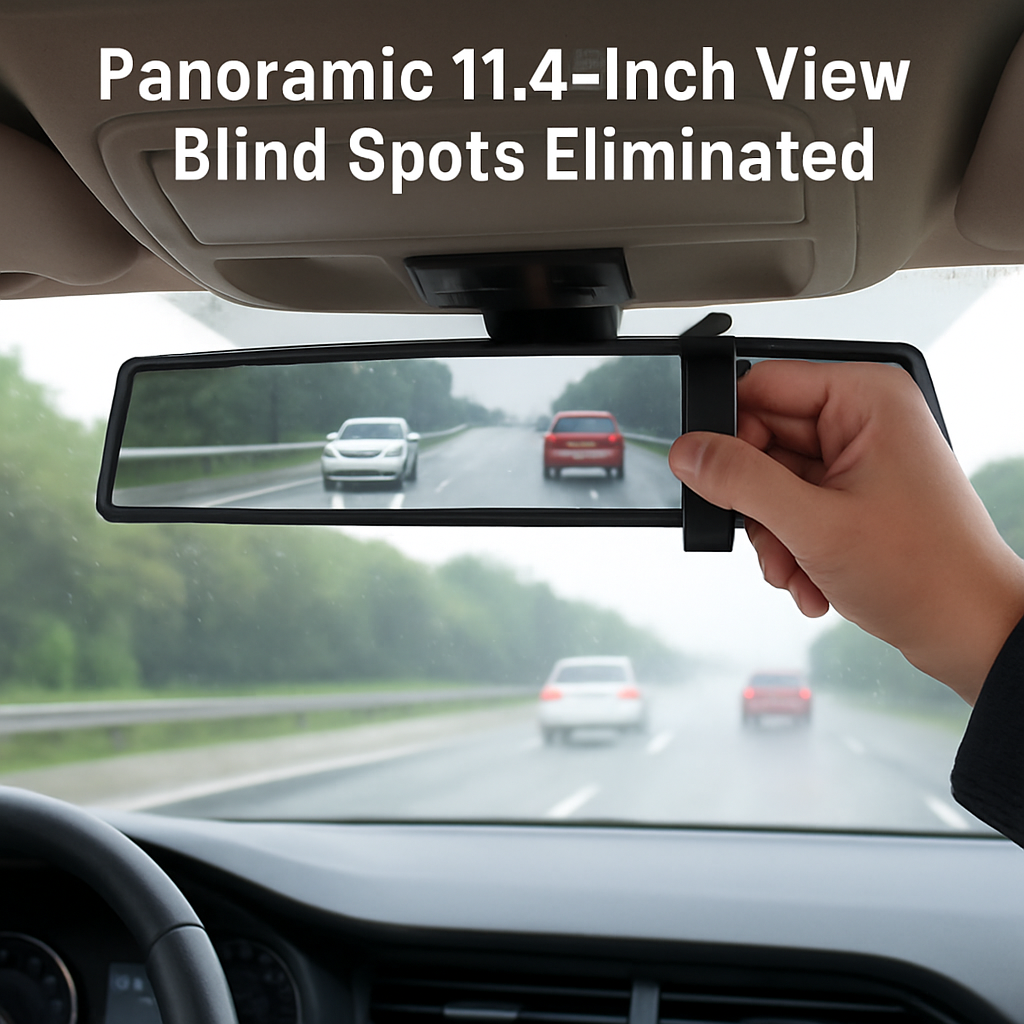 Rear View Mirror Clip-On for Cars - Wide Angle
