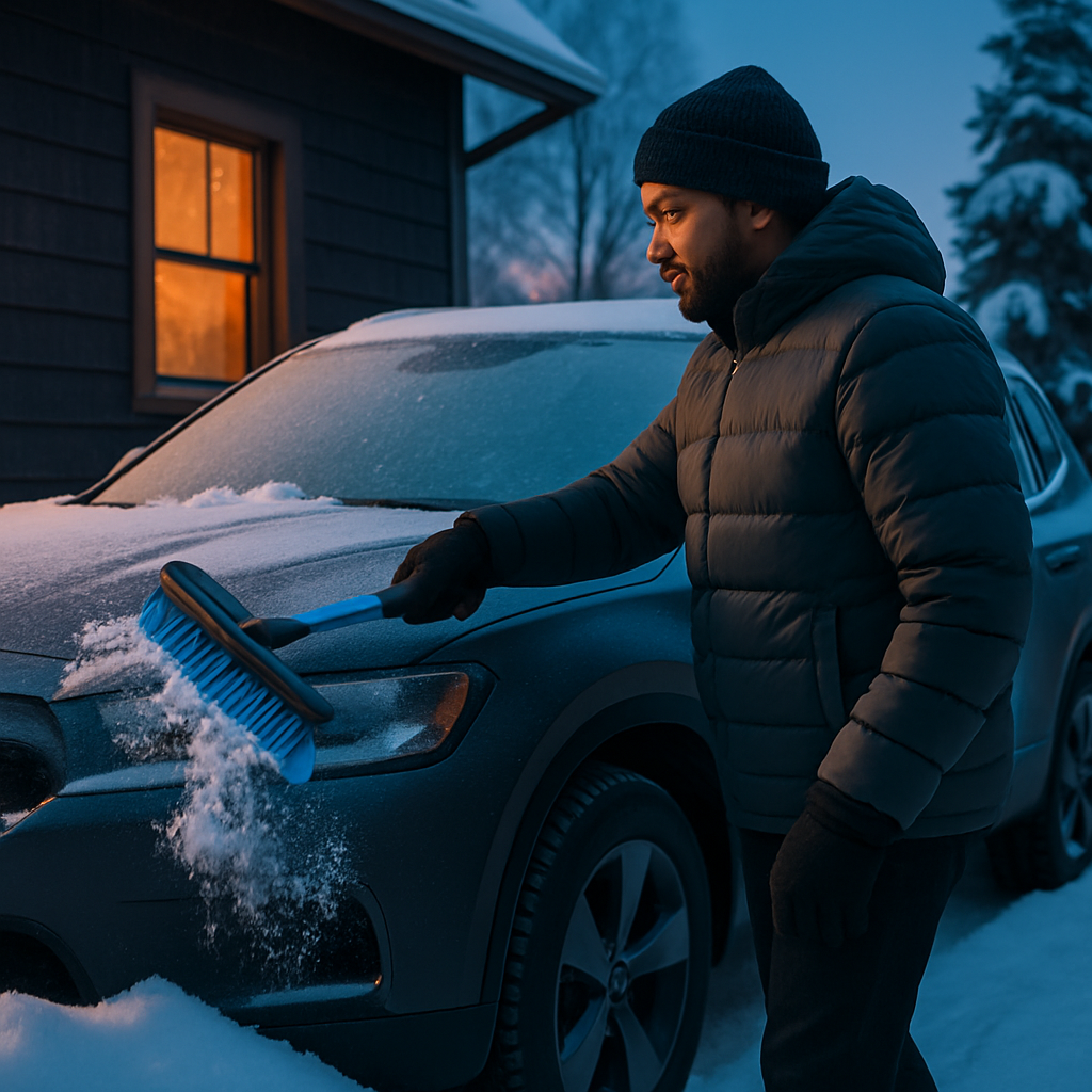 3-in-1 Windshield Ice Scraper with Extendable Tool