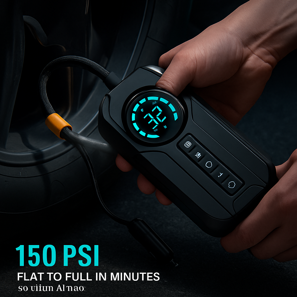 Car Tire Inflator Pump Portable Wireless Air Compressor