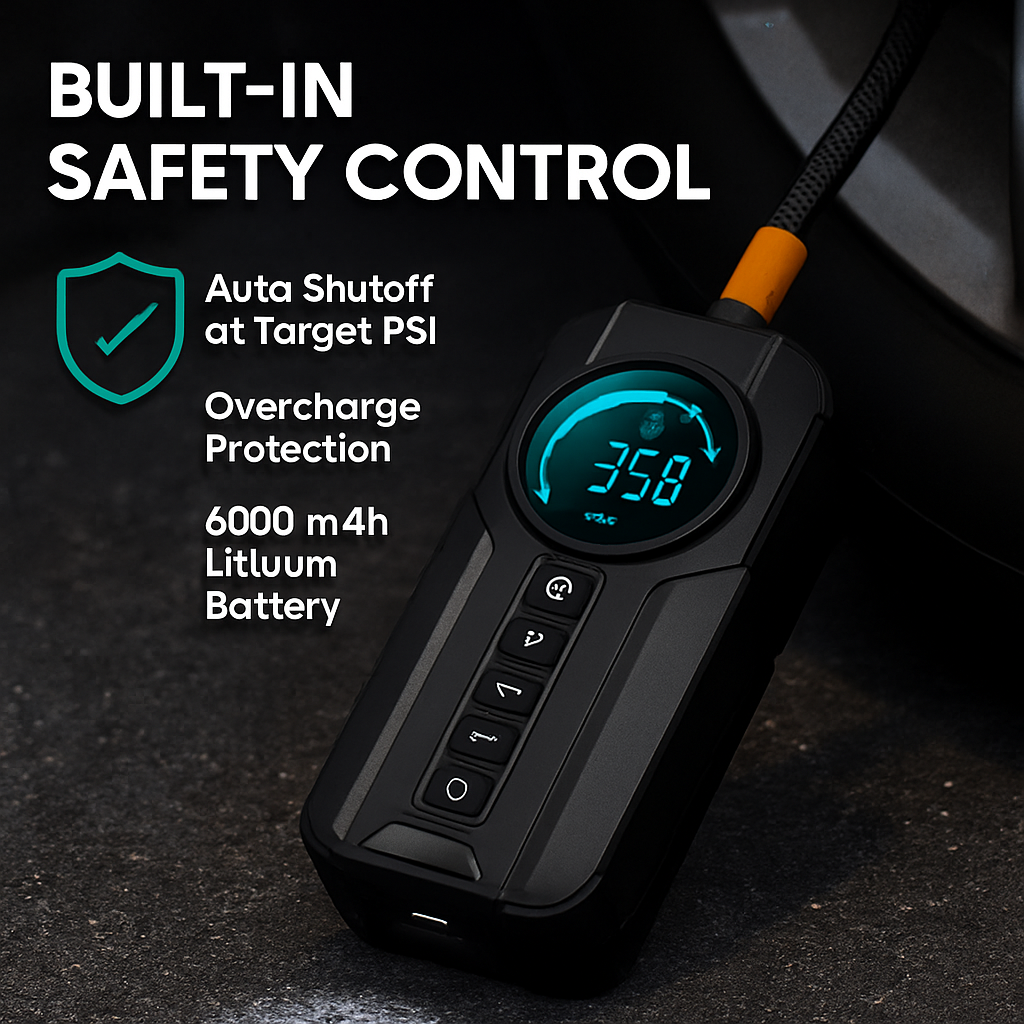 Car Tire Inflator Pump Portable Wireless Air Compressor
