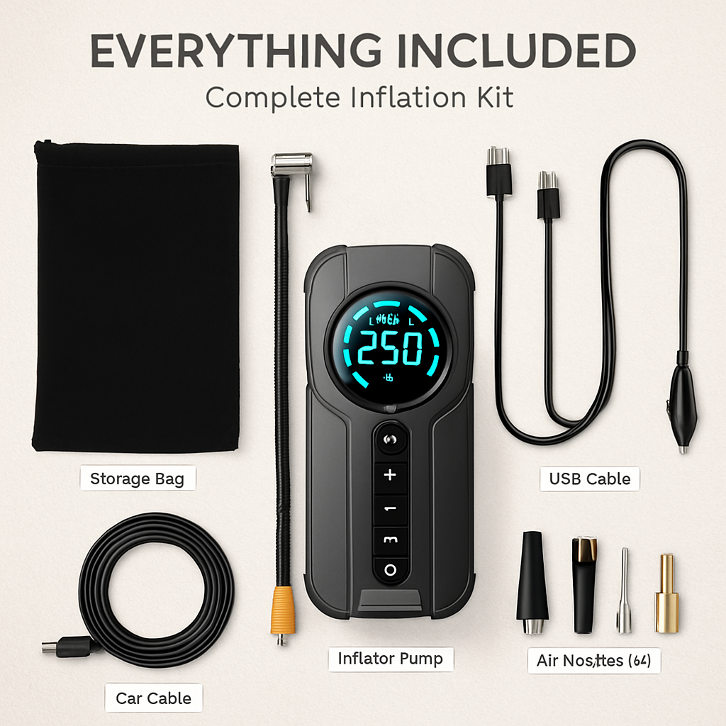 Car Tire Inflator Pump Portable Wireless Air Compressor