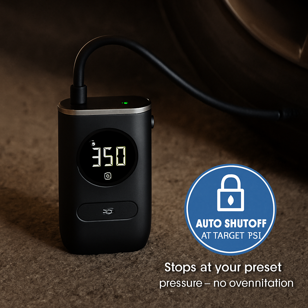 Car Tire Inflator Pump - Portable Wireless Air Compressor
