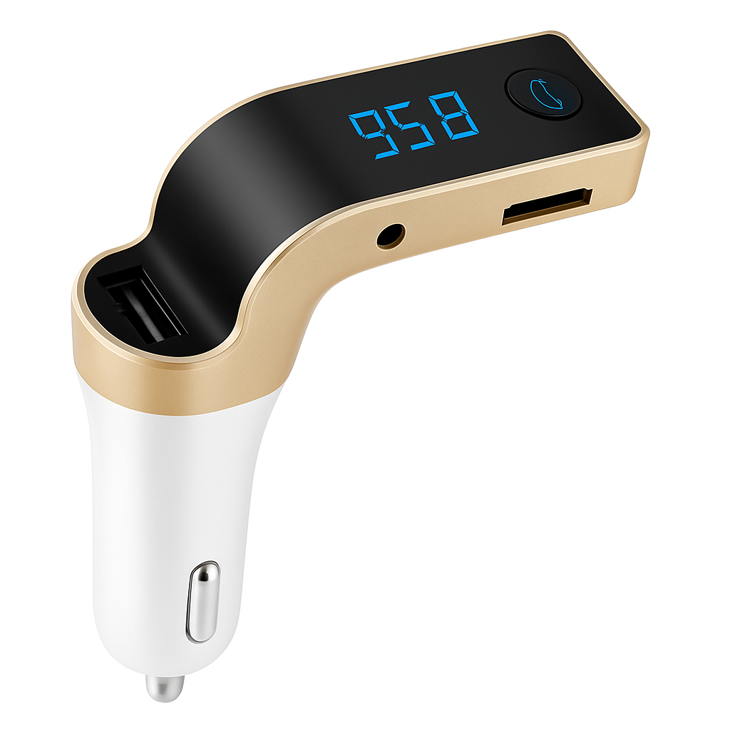 Car Wireless FM Transmitter USB Charger Hands-free Call MP3 Player TF Card Reading Aux-in LCD Display