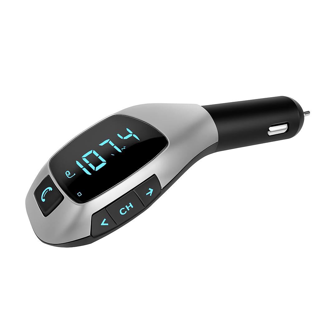 Car FM Wireless Transmitter USB Charge Hands-free Call MP3 Player Supports U Disk TF Card Reading