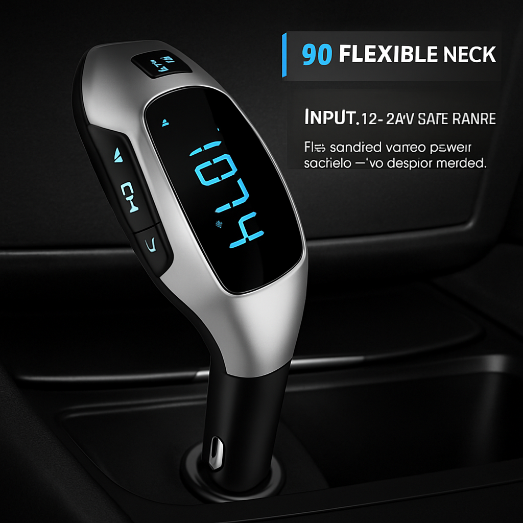 Car FM Wireless Transmitter USB Charge Hands-free Call MP3 Player Supports U Disk TF Card Reading