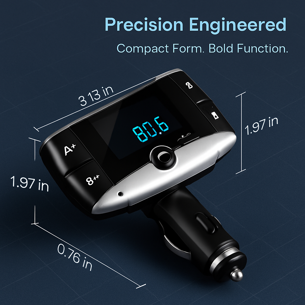 Car Wireless FM Transmitter USB Charger Hands-free Call MP3 Player SD Card Reading Aux-in LED Display Remote Controller