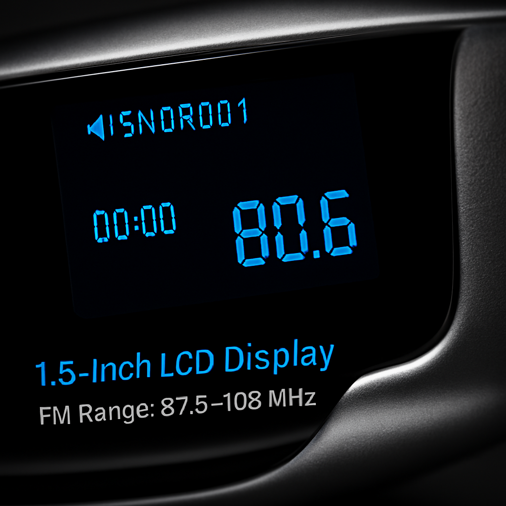 Car Wireless FM Transmitter USB Charger Hands-free Call MP3 Player SD Card Reading Aux-in LED Display Remote Controller