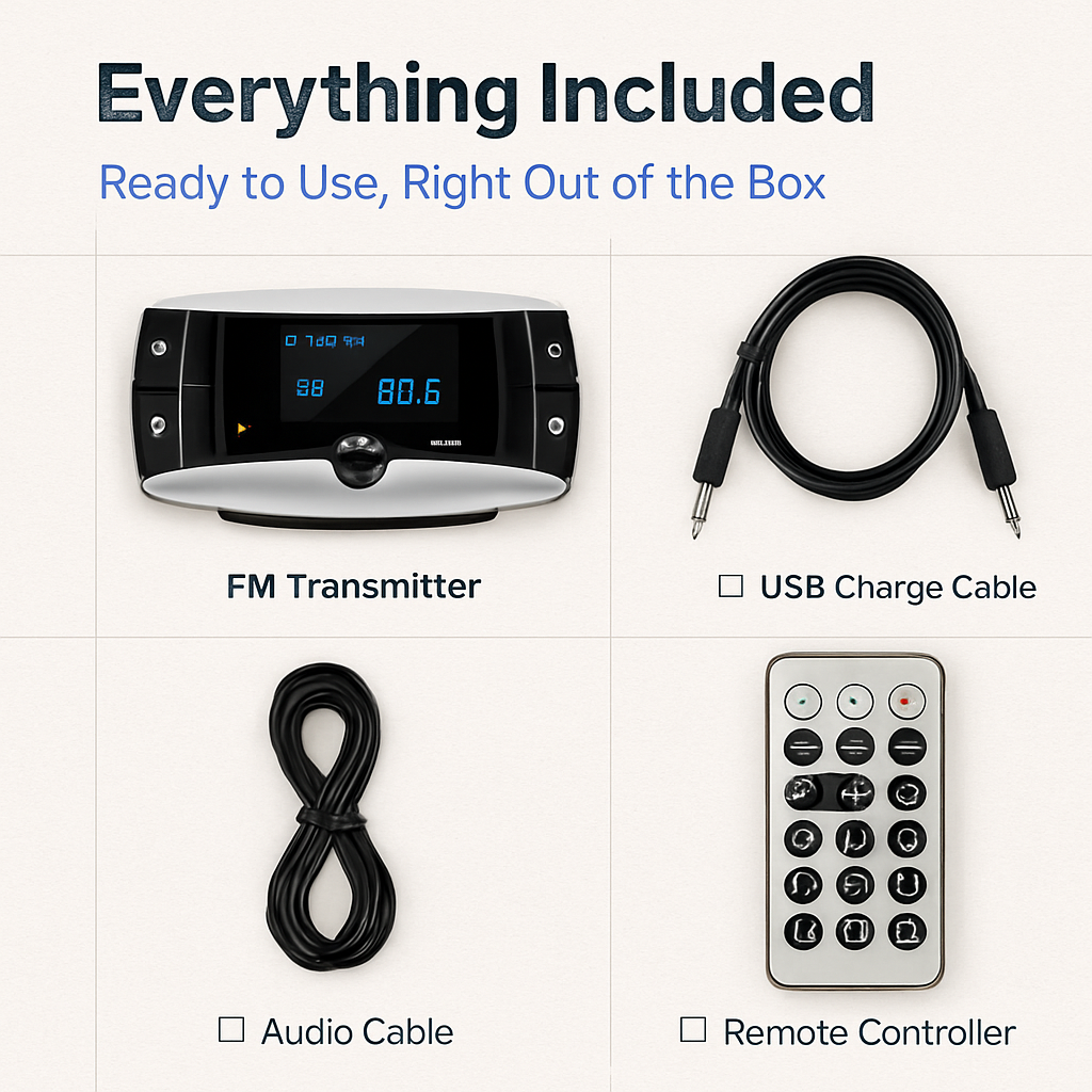 Car Wireless FM Transmitter USB Charger Hands-free Call MP3 Player SD Card Reading Aux-in LED Display Remote Controller