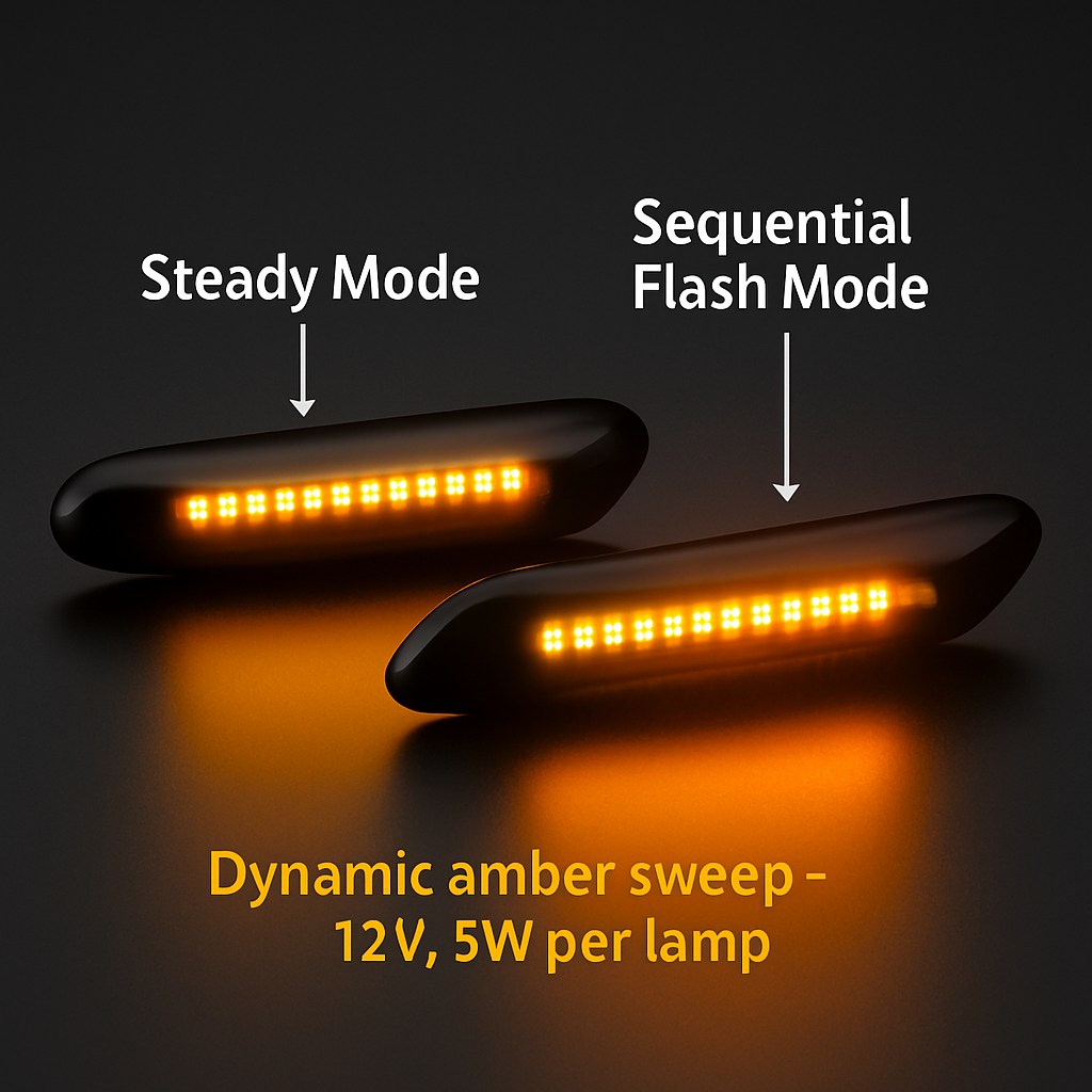 Side Marker Turn Signal Light Amber LED Blinker