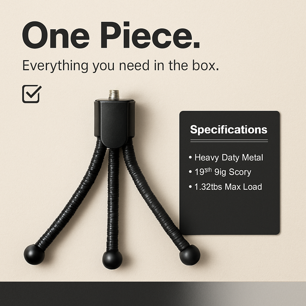 Tripod Stand for Camera - Flexible Tabletop Mount