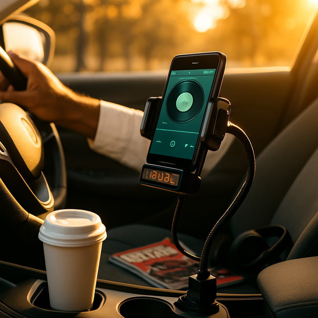 FM Transmitter Hands-free Car Charger for Smartphones