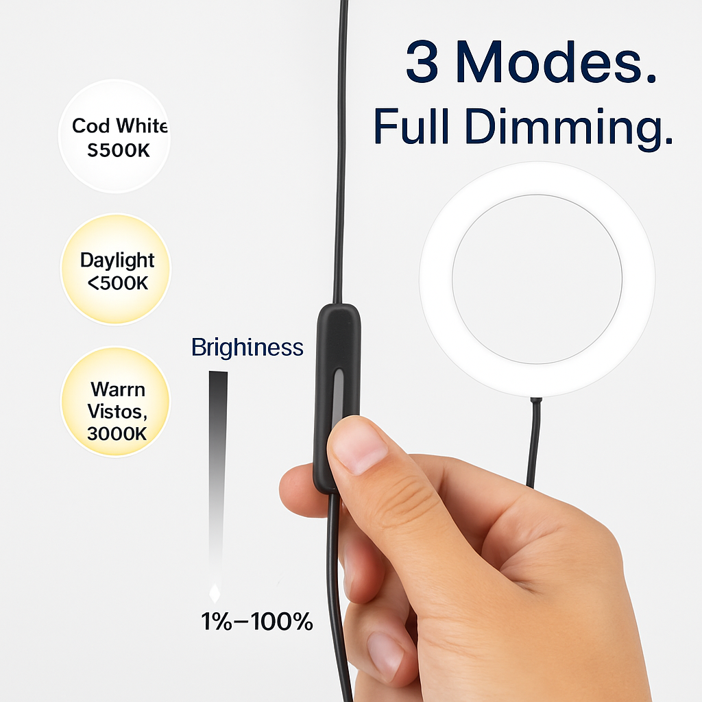 LED Ring Light with Tripod Stand for Photos