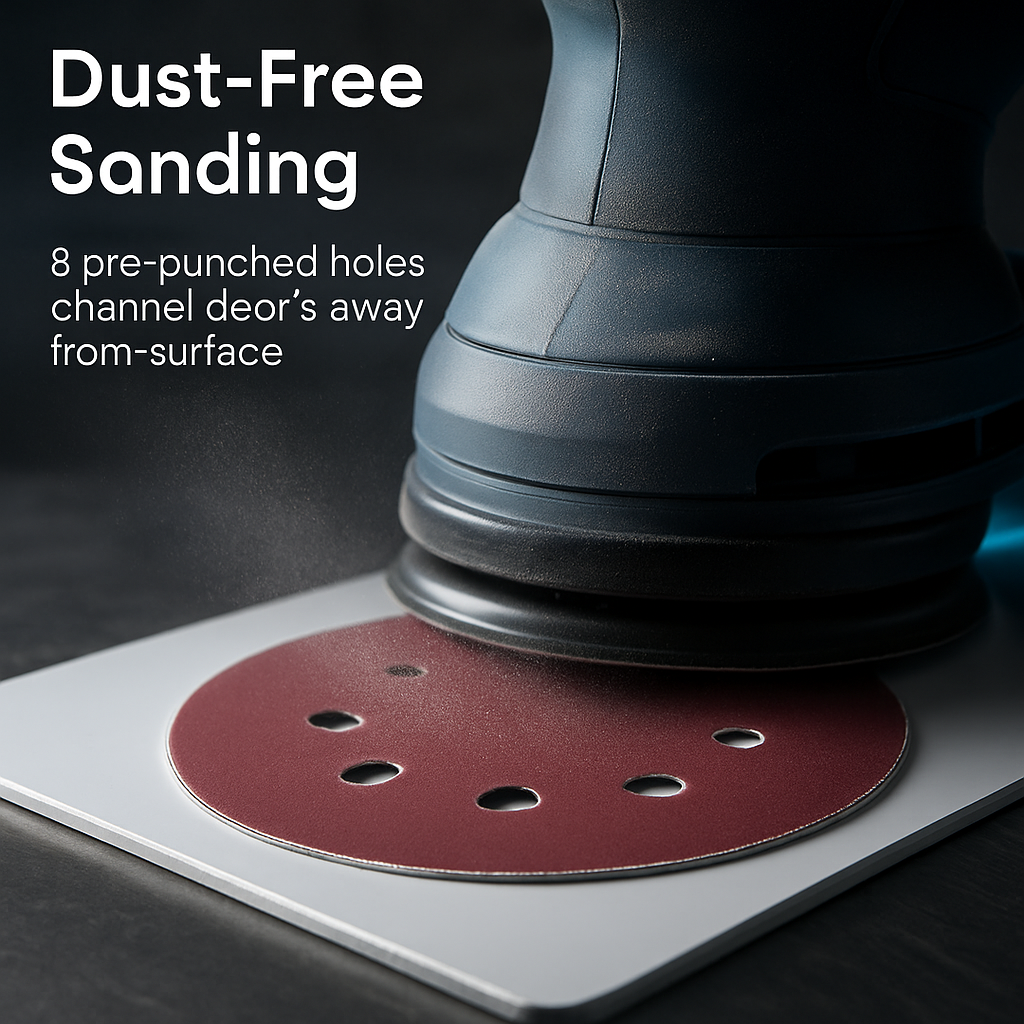 5-Inch Round Sanding Discs, 8-Hole for Orbital Sander