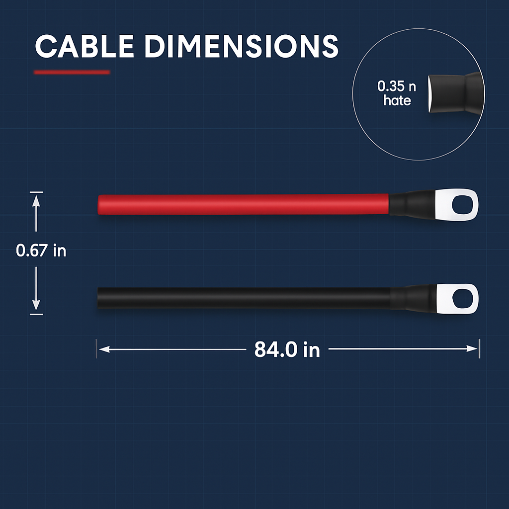 2 AWG Copper Battery Cables for Automotive & RV