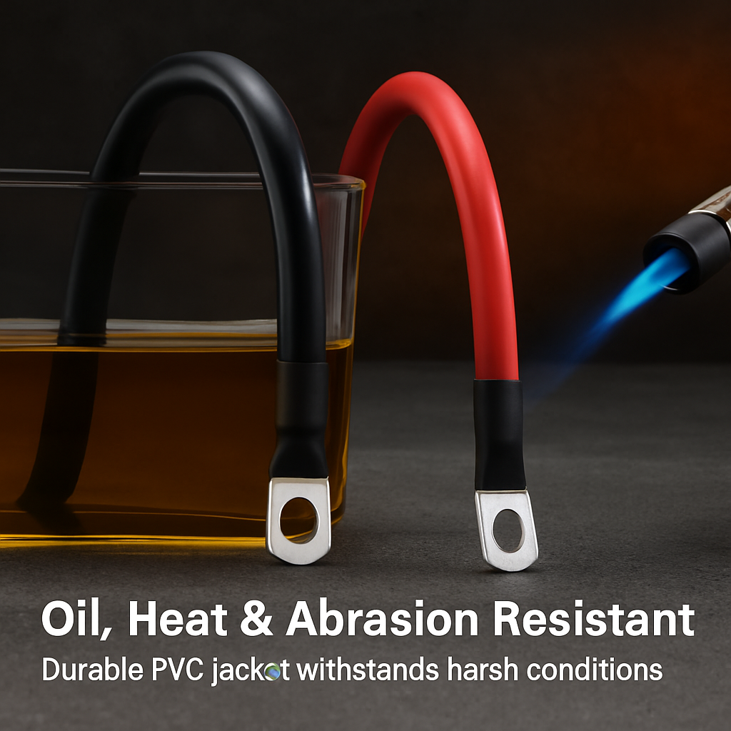 2 AWG Copper Battery Cables for Automotive & RV