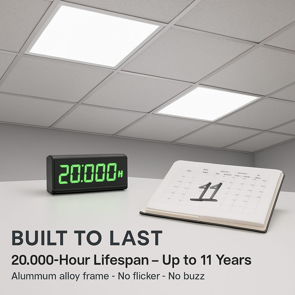 LED Panel Light for Ceiling Grids - Slim & Modern