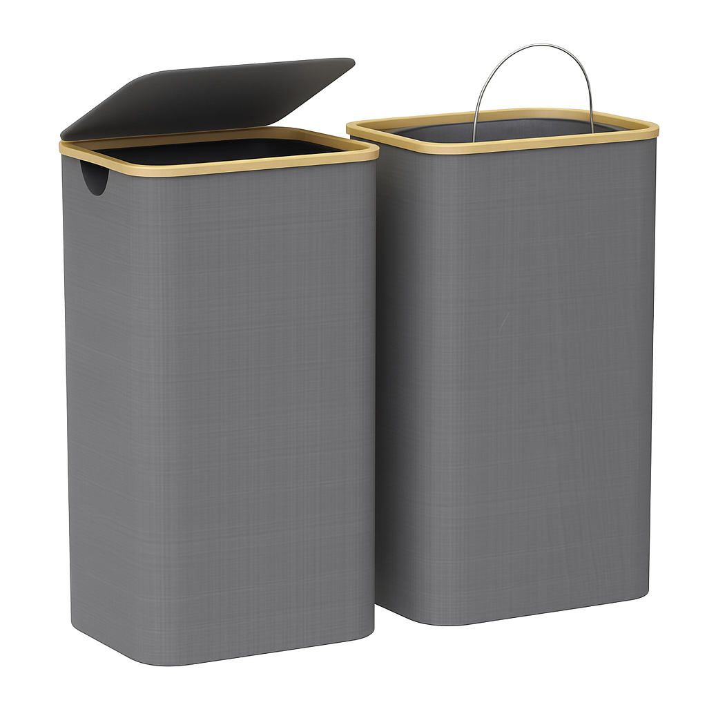 Collapsible Laundry Hamper with Lid – Foldable Basket