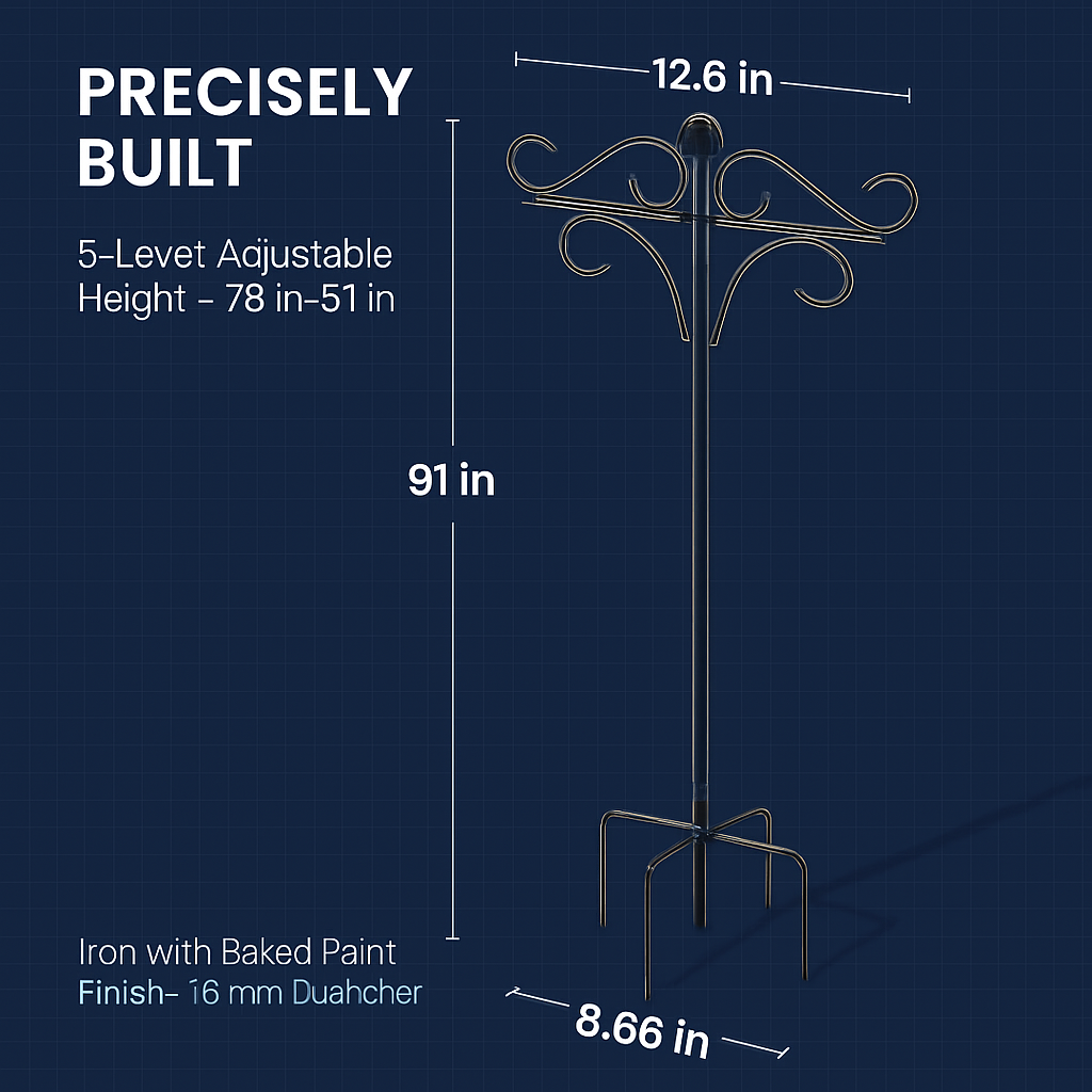 2 Packs 91in Heavy Duty Double Shepherds Hook Bird Feeder Pole Garden Hanging Holder with 5 Adjustable Height 5 Prong Base for Bird Feeder Garden Plan