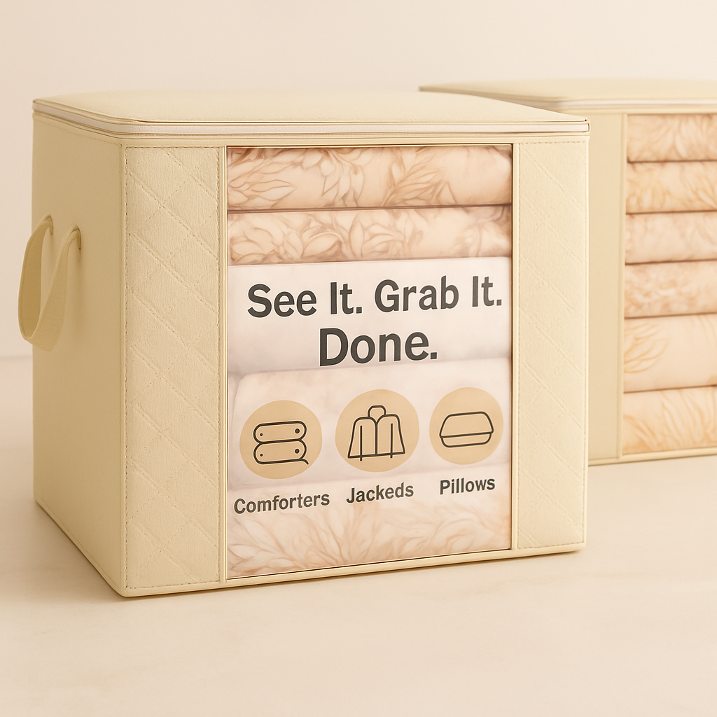 Clothes Storage Bag with Clear Window for Closet