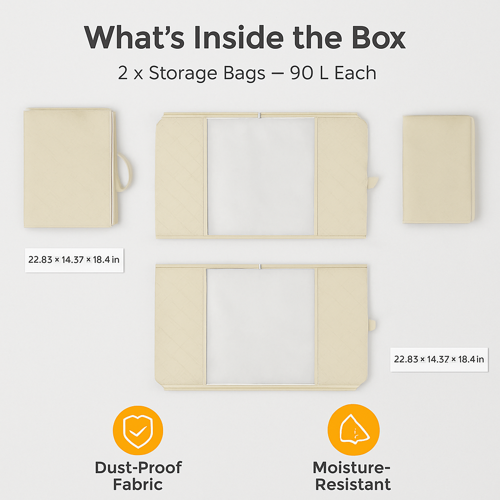 Clothes Storage Bag with Clear Window for Closet