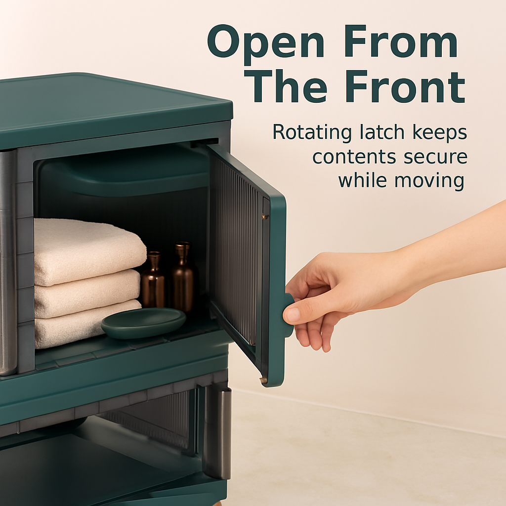 Foldable Storage Bins with Lid, Stackable Closet Organizer