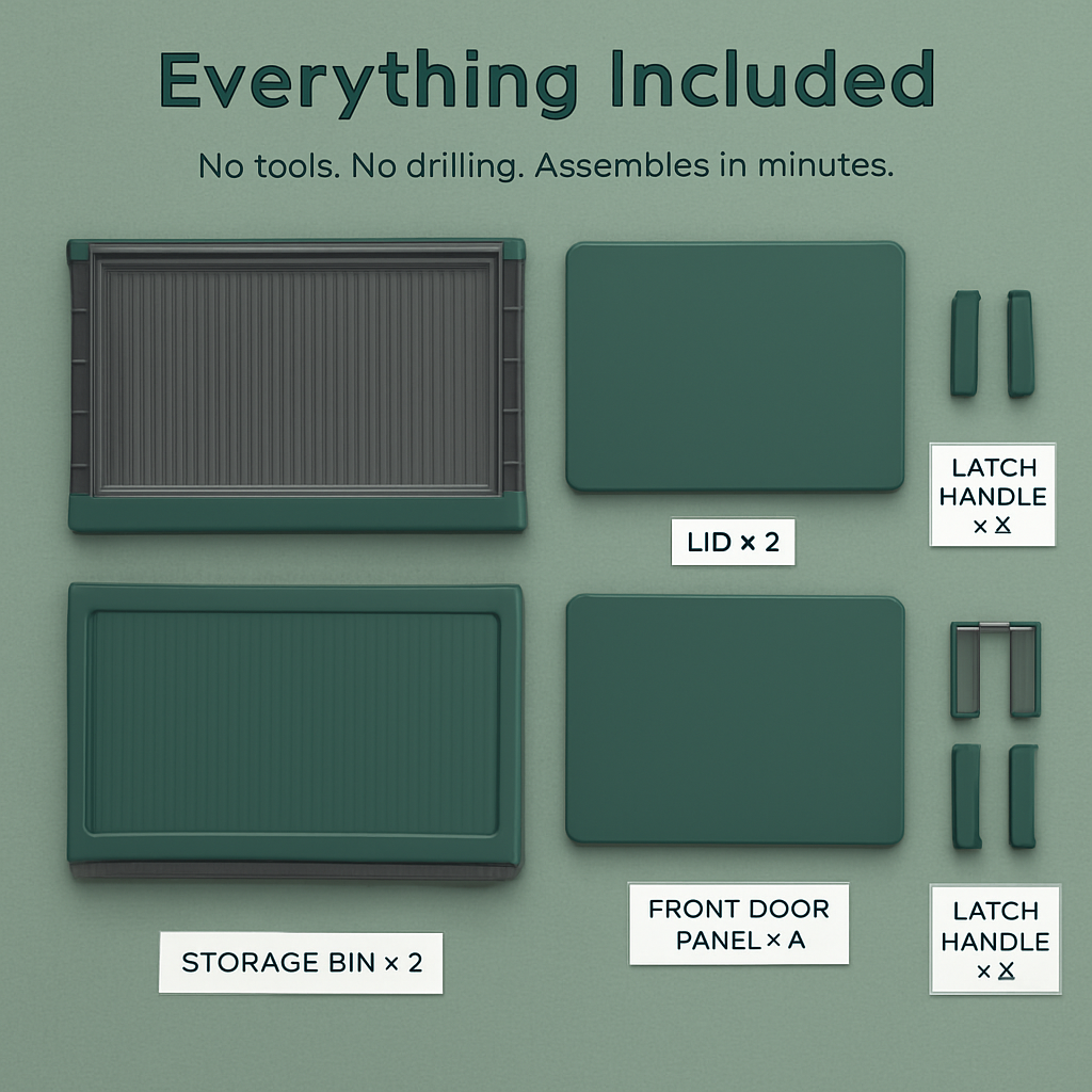 Foldable Storage Bins with Lid, Stackable Closet Organizer