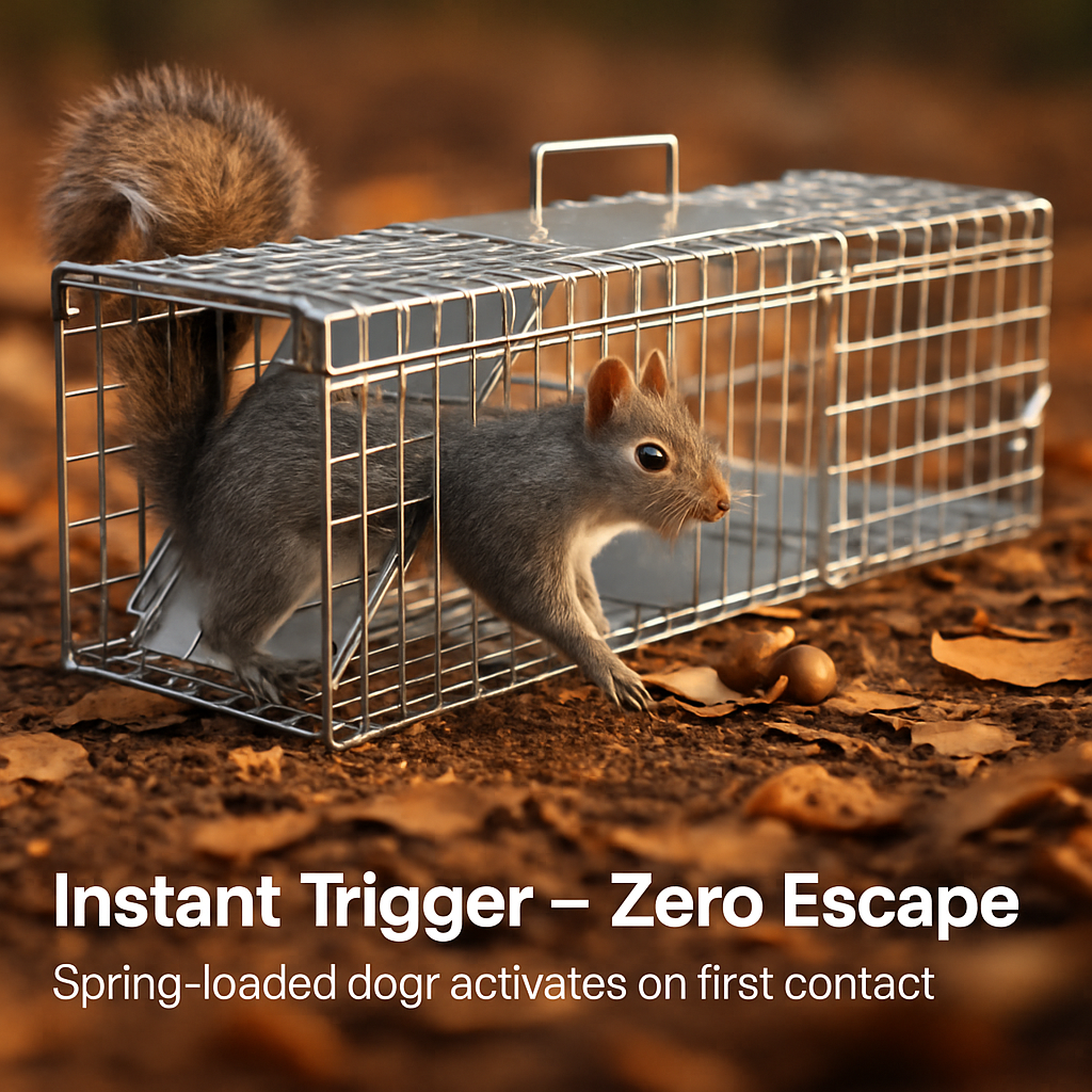 2Pcs 24X7.48X8.27IN Folding Humane Live Animal Trap Cages Easy To Catch And Release Foldable Cat Trap Galvanized Steel For Small Cats Squirrels Rabbit