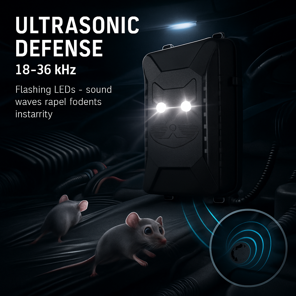 Under Hood Ultrasonic Rodent Repellent for Car