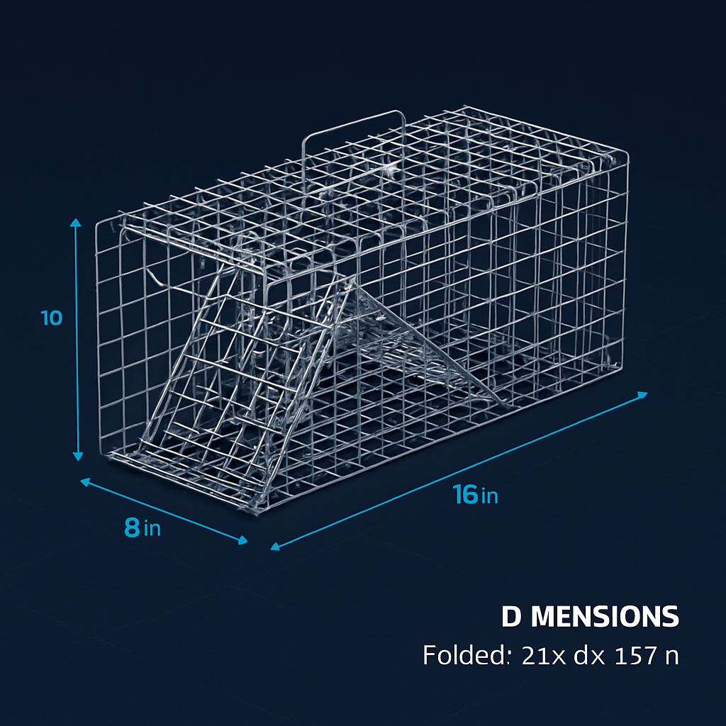 Live Animal Trap – Collapsible Cage for Small Animals