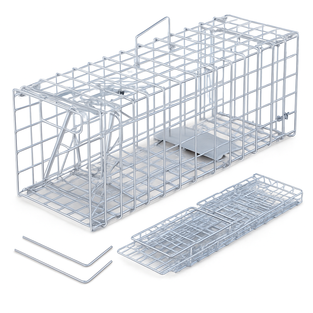 Foldable Rat Trap Cage, Humane Live Rodent Cage