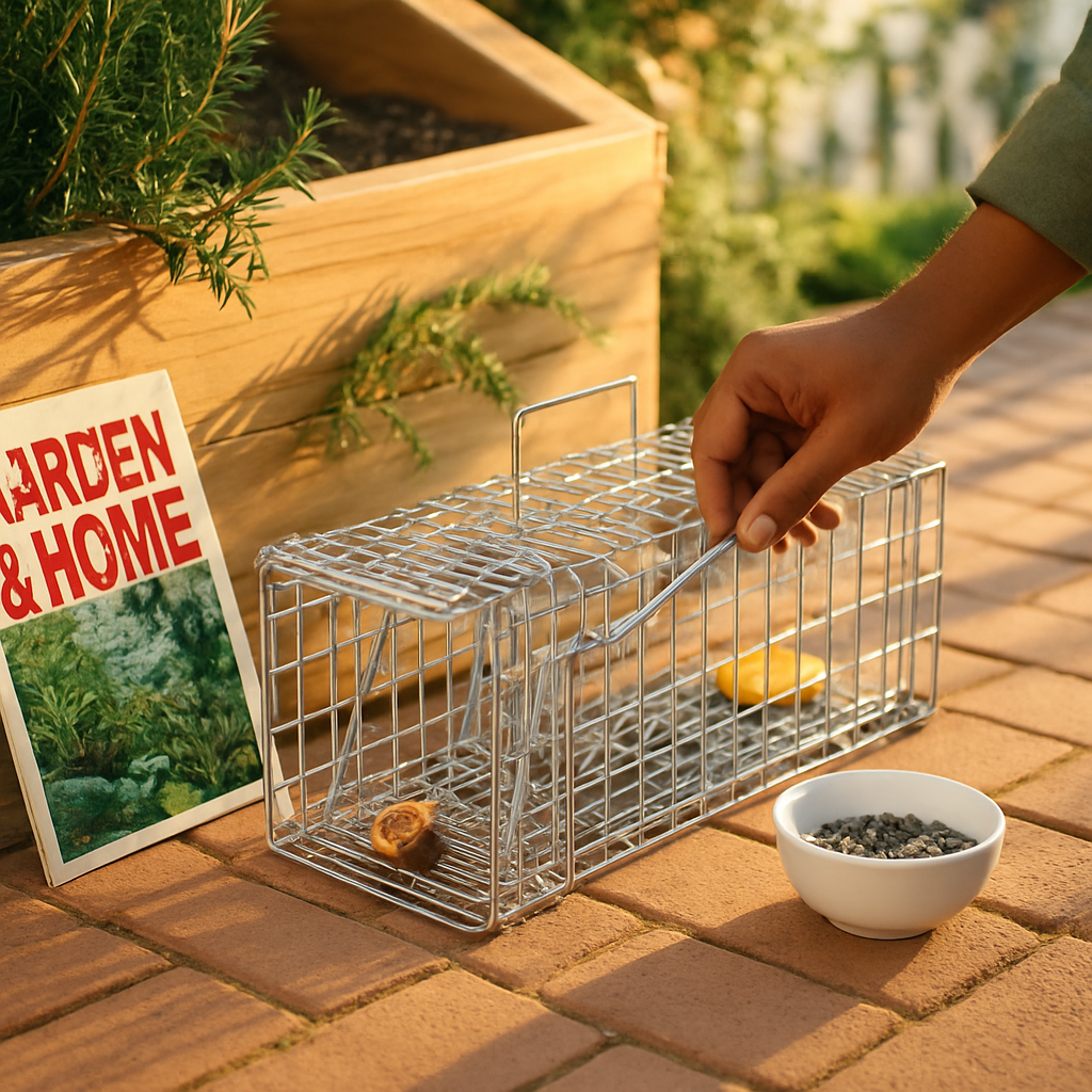 Foldable Rat Trap Cage, Humane Live Rodent Cage